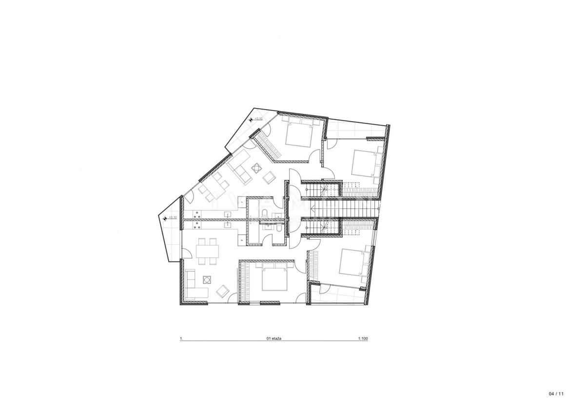 Enosobno stanovanje z vrtom, 4 km od Poreča