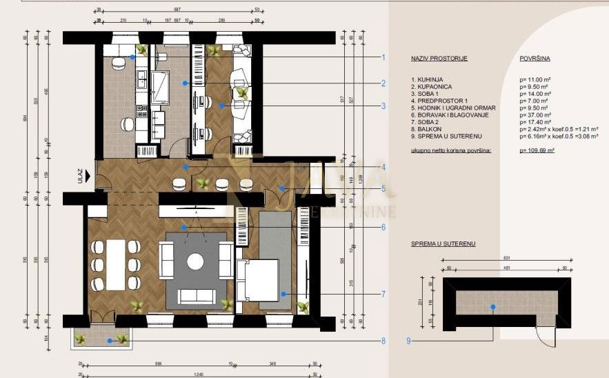 Stanovanje Brajda, Rijeka, 110,19m2