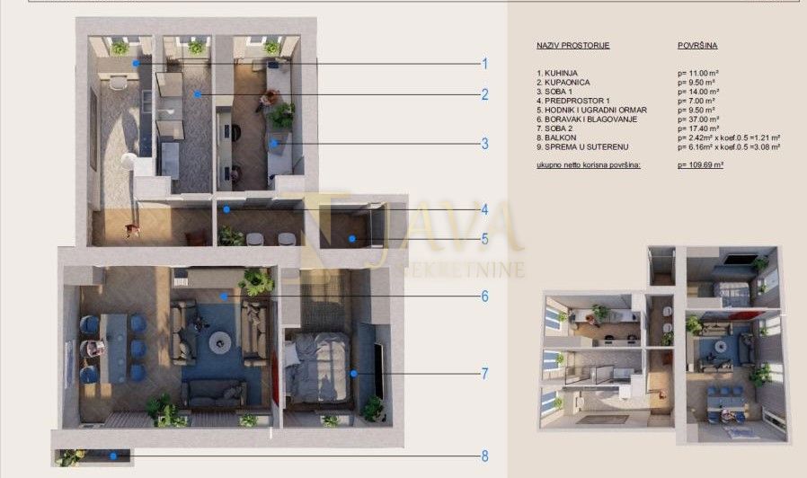 Stanovanje Brajda, Rijeka, 110,19m2