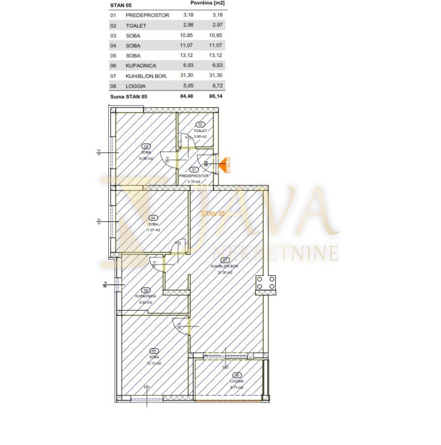 Stanovanje Rešetari, Kastav, 86,27m2