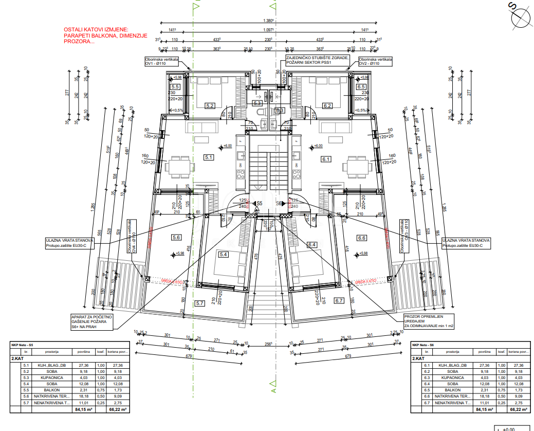 Stanovanje Smokvica Krmpotska, Novi Vinodolski, 66,22m2
