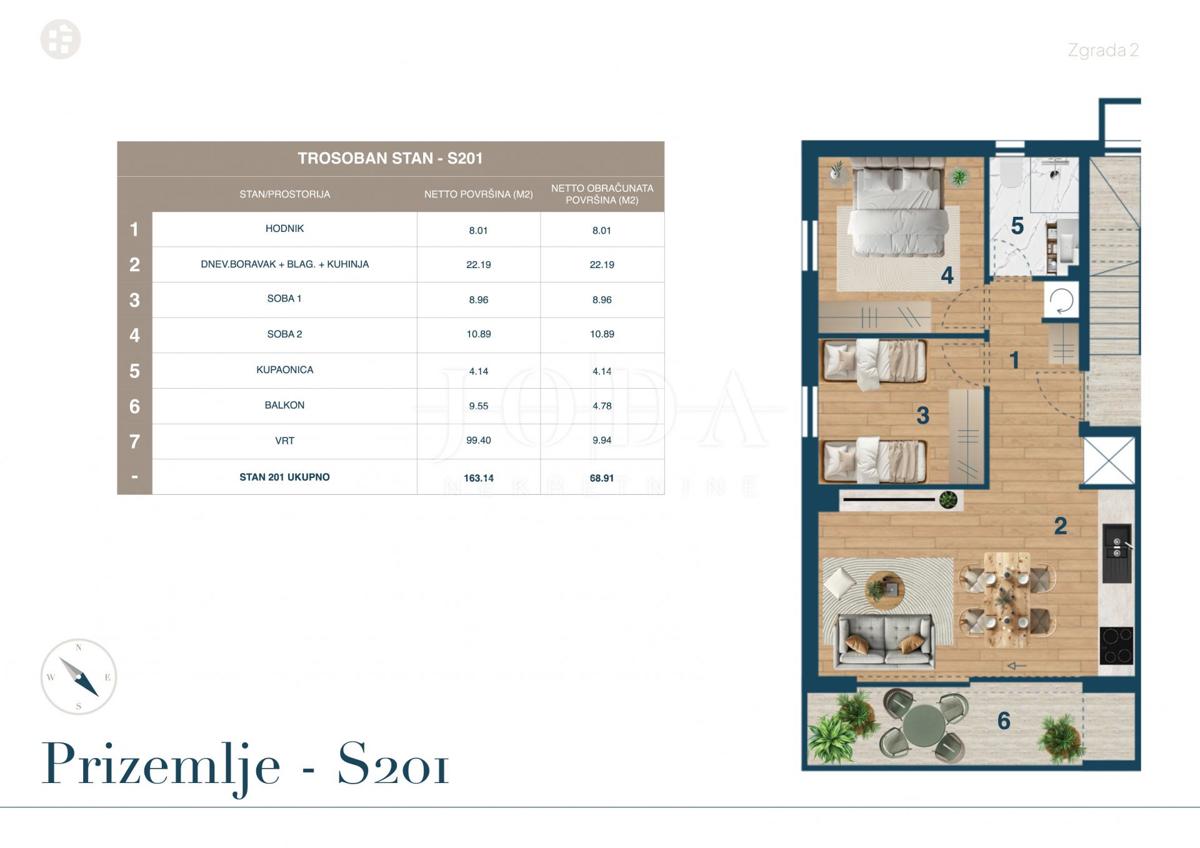 Stanovanje Novi Vinodolski, 69,87m2