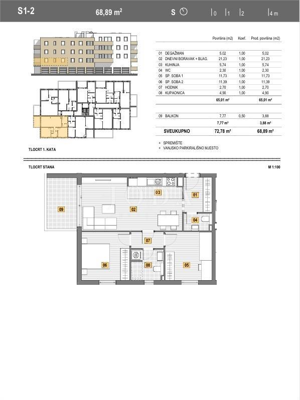 NOVOGRADNJA CENTER SENJ 68,89m2