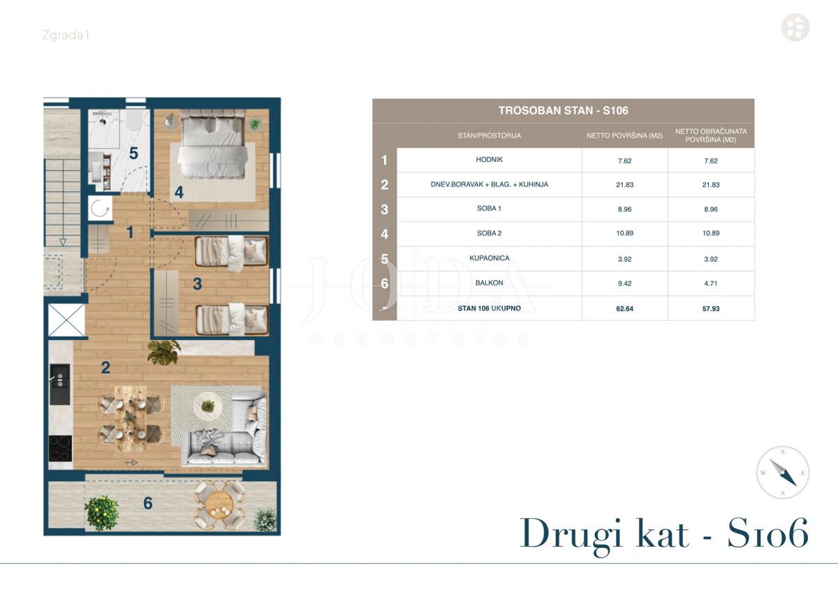 Stanovanje Novi Vinodolski, 69,87m2