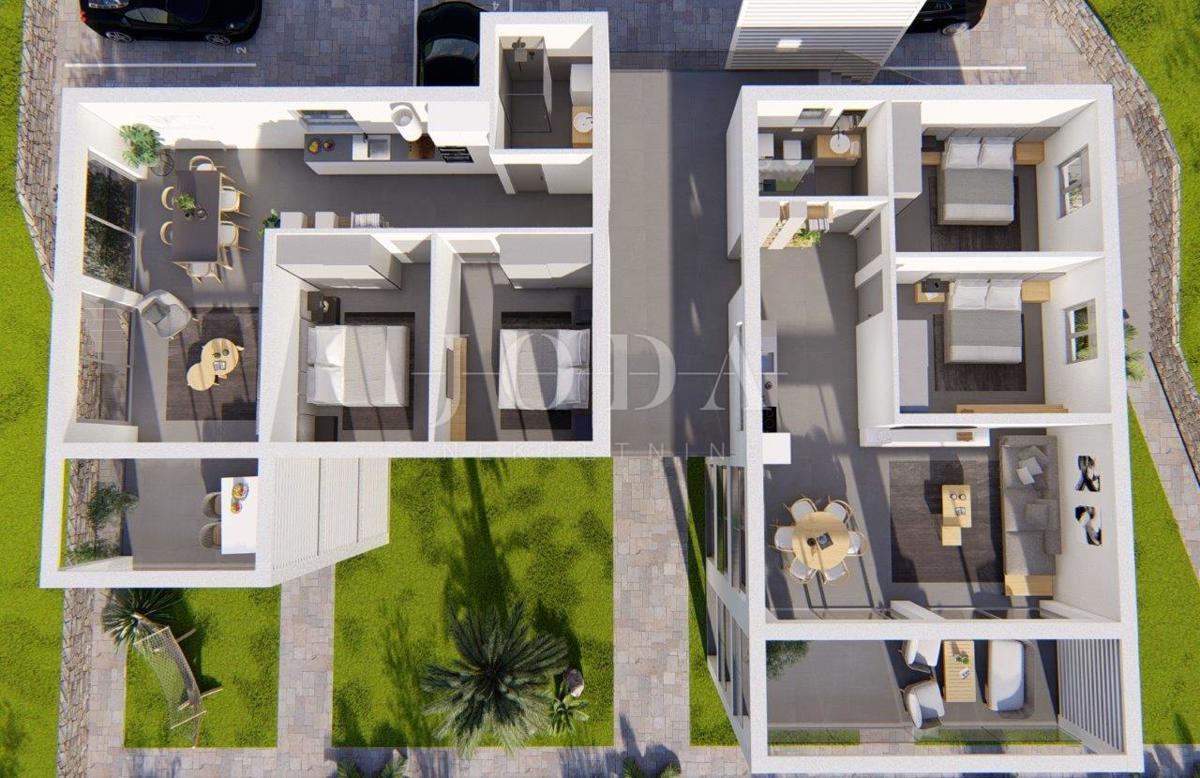 Čudovito stanovanje s pogledom na Kvarnerski zaliv v Omišlju