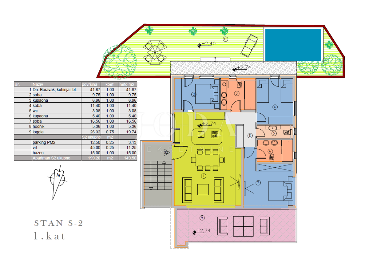 Luksuzni apartma s pogledom na morje in bazenom, Malinska