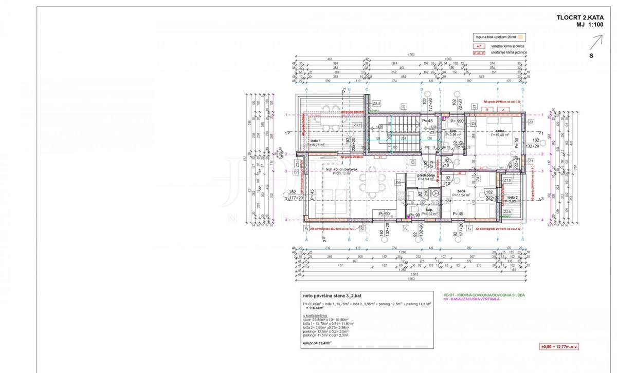 Stanovanje Banjol, Rab, 90m2