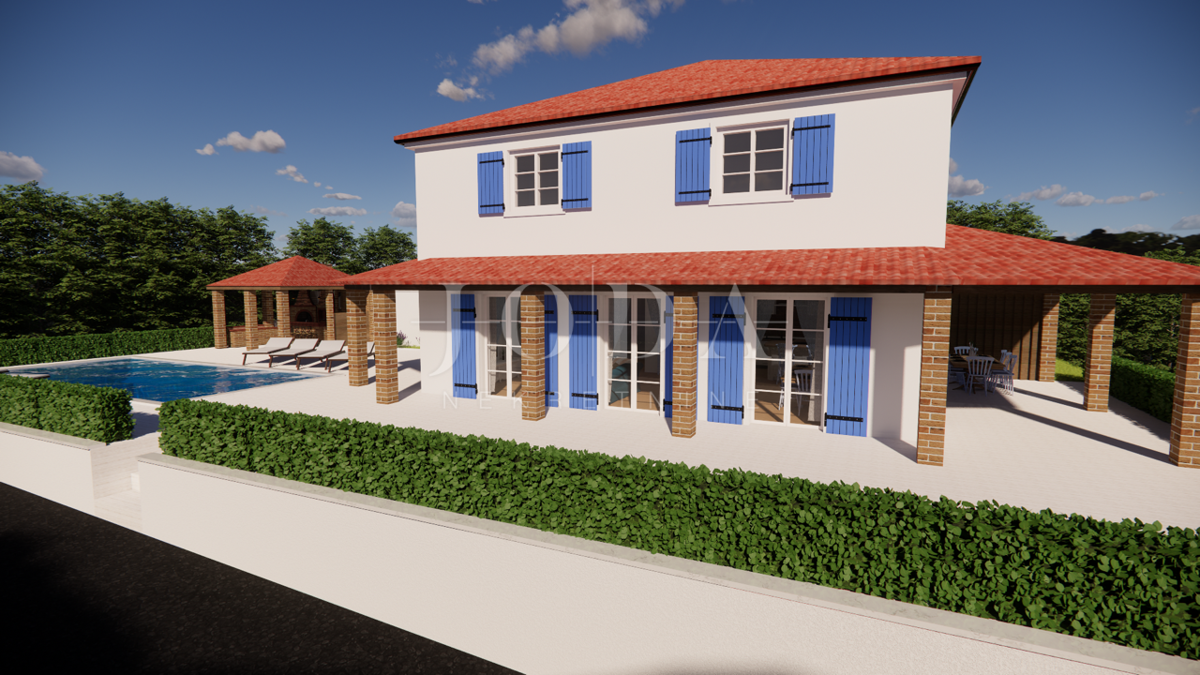 Nova hiša v rustikalnem stilu - otok Krk