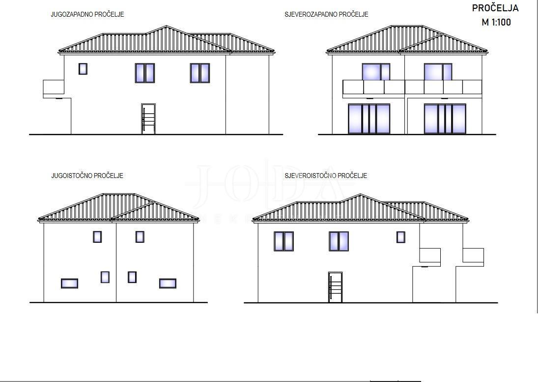 Novogradnja z bazenom in pogledom na morje