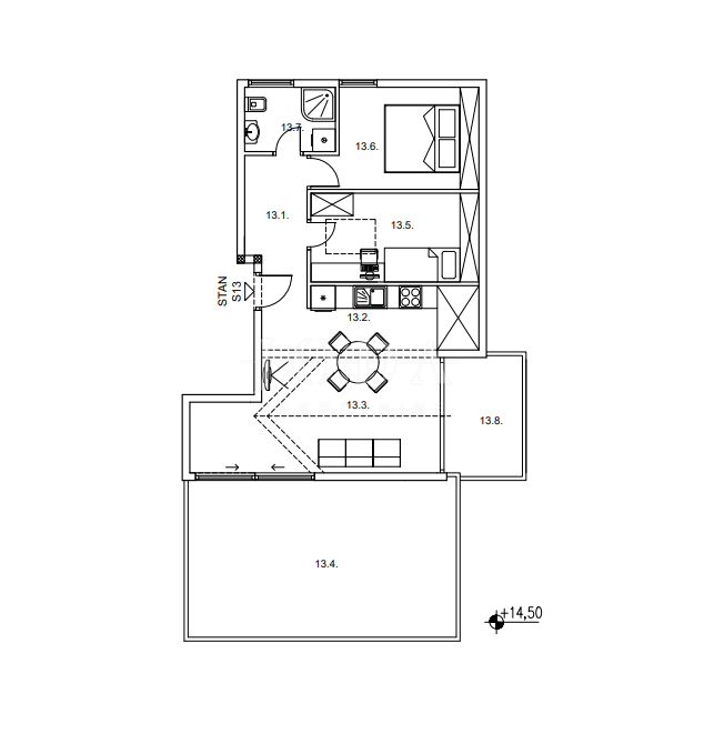 Stanovanje Zamet, Rijeka, 67,68m2