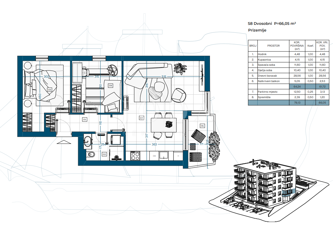 Stanovanje Novi Vinodolski, 69,87m2