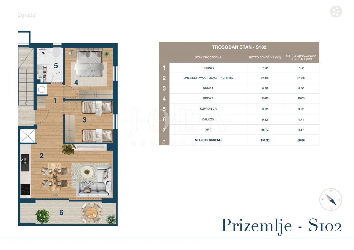 Stanovanje Novi Vinodolski, 69,87m2