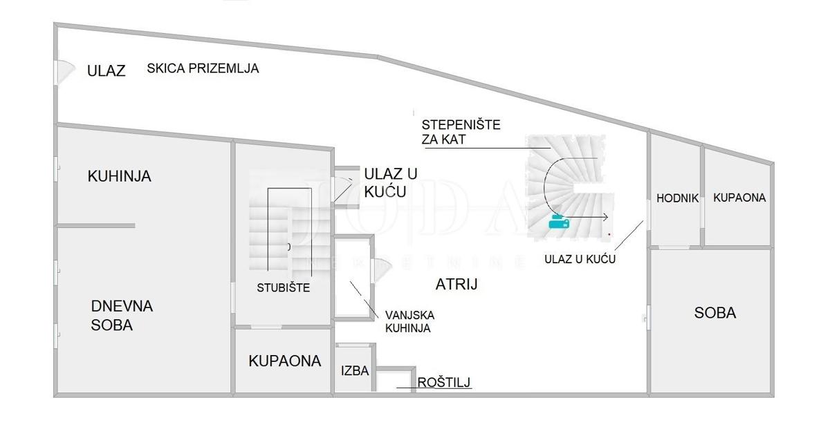 Novi Vinodolski, hiša v centru s panoramskim razgledom