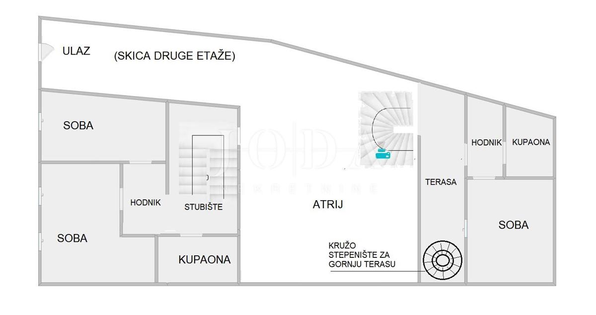 Novi Vinodolski, hiša v centru s panoramskim razgledom