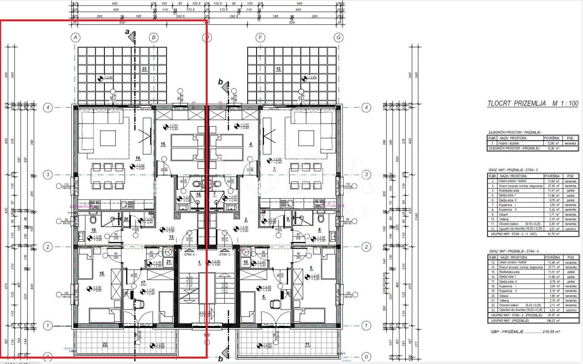 Stanovanje Novi Vinodolski, 72.72m2