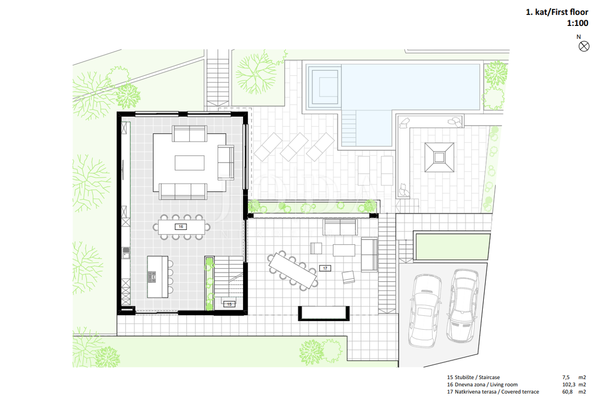 Hiša s bazenom u Vrbniku