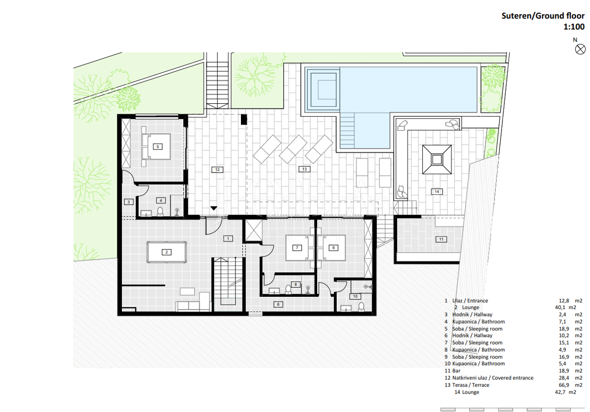 Hiša s bazenom u Vrbniku