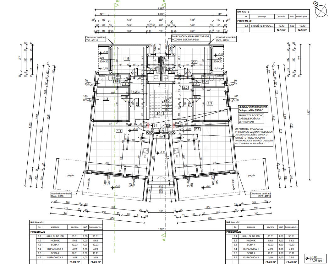 Stanovanje Smokvica Krmpotska, Novi Vinodolski, 71,10m2