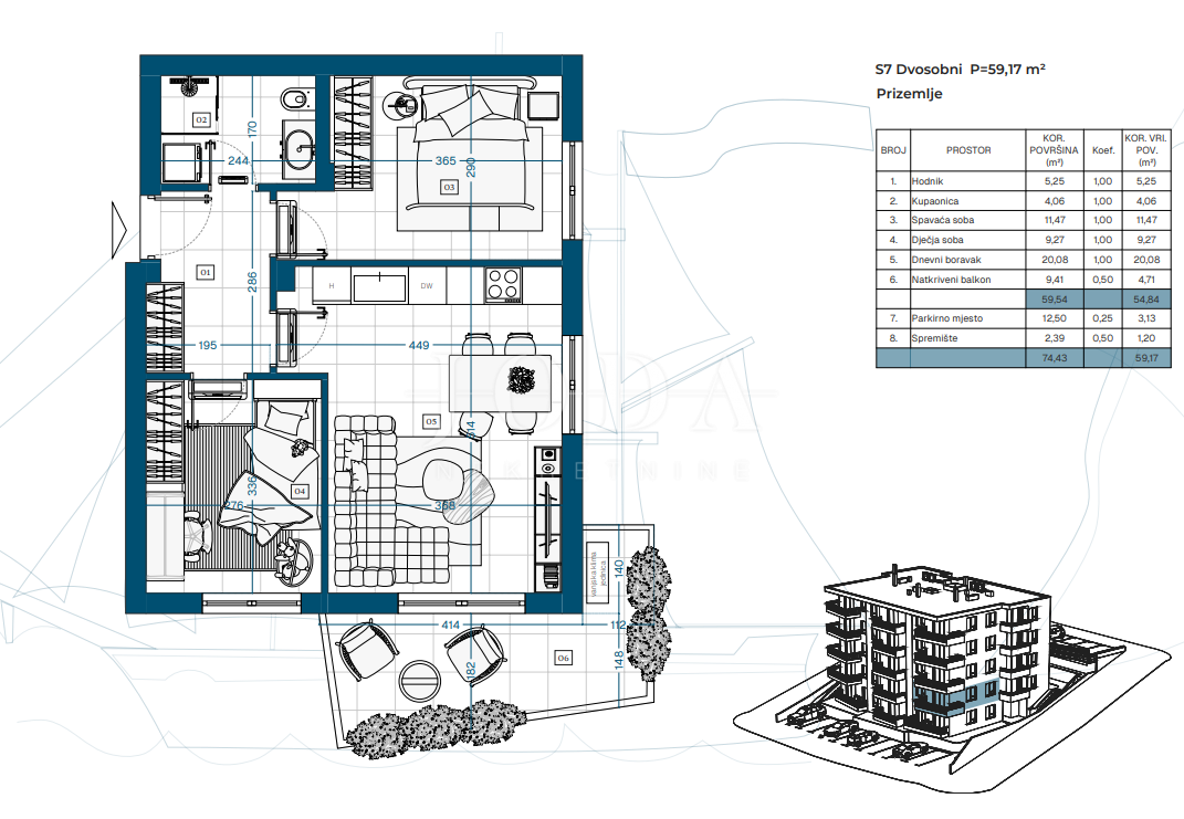 Stanovanje Novi Vinodolski, 69,87m2