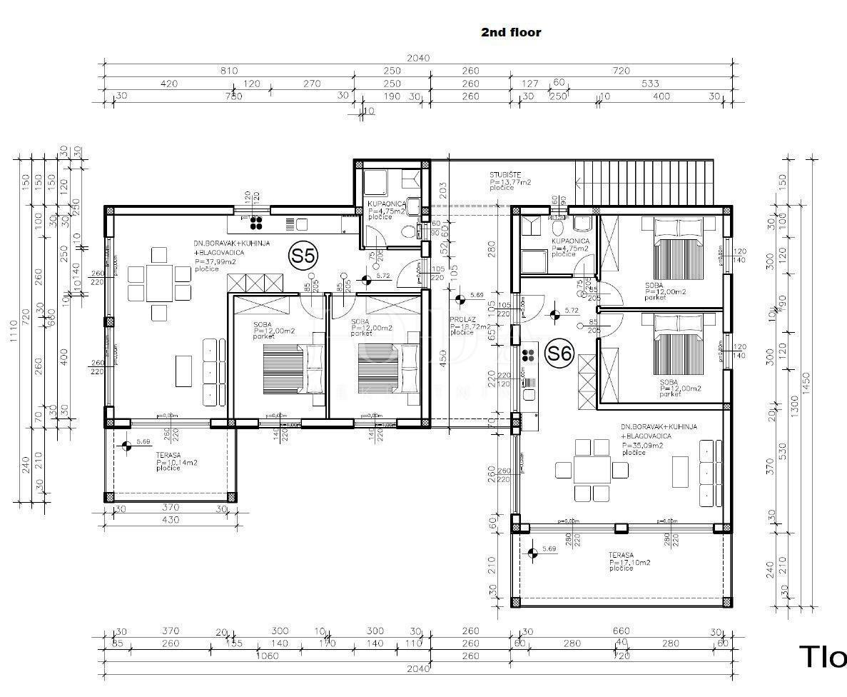 Apartma v Omišlju, pogled na Kvarnerski zaliv