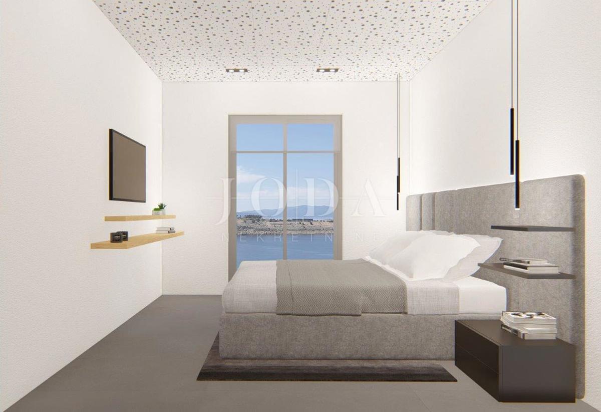 Apartma v Omišlju, pogled na Kvarnerski zaliv