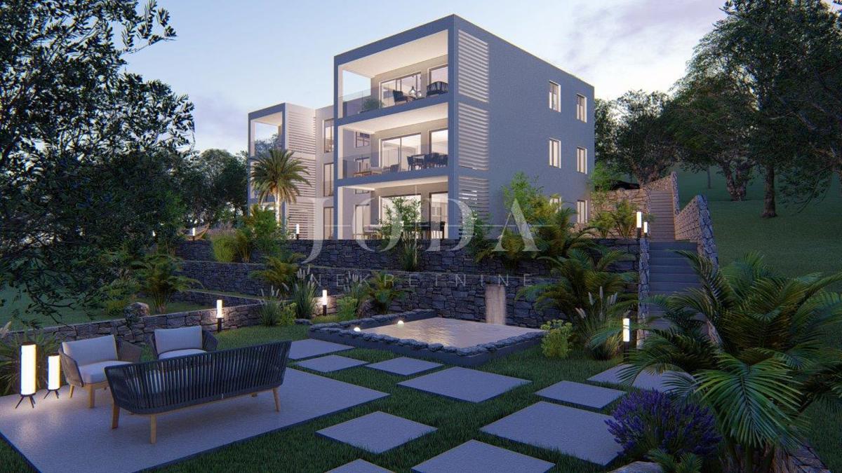 Apartma v Omišlju, pogled na Kvarnerski zaliv