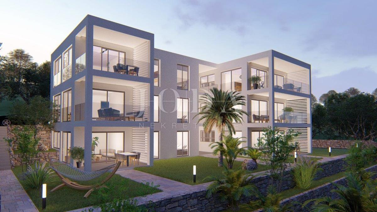 Apartma v Omišlju, pogled na Kvarnerski zaliv