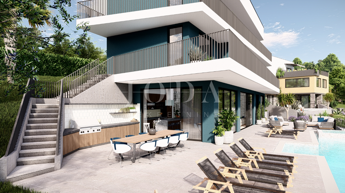 Hišas bazenom i pogledom u Vrbniku