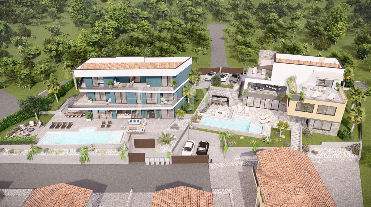 Hišas bazenom i pogledom u Vrbniku