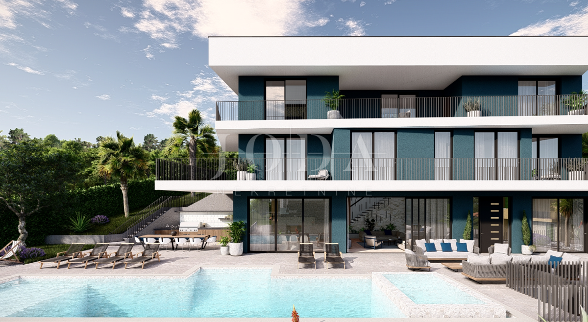 Hišas bazenom i pogledom u Vrbniku