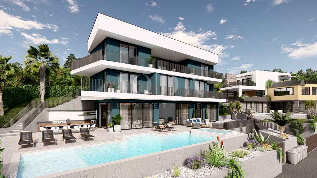 Hišas bazenom i pogledom u Vrbniku