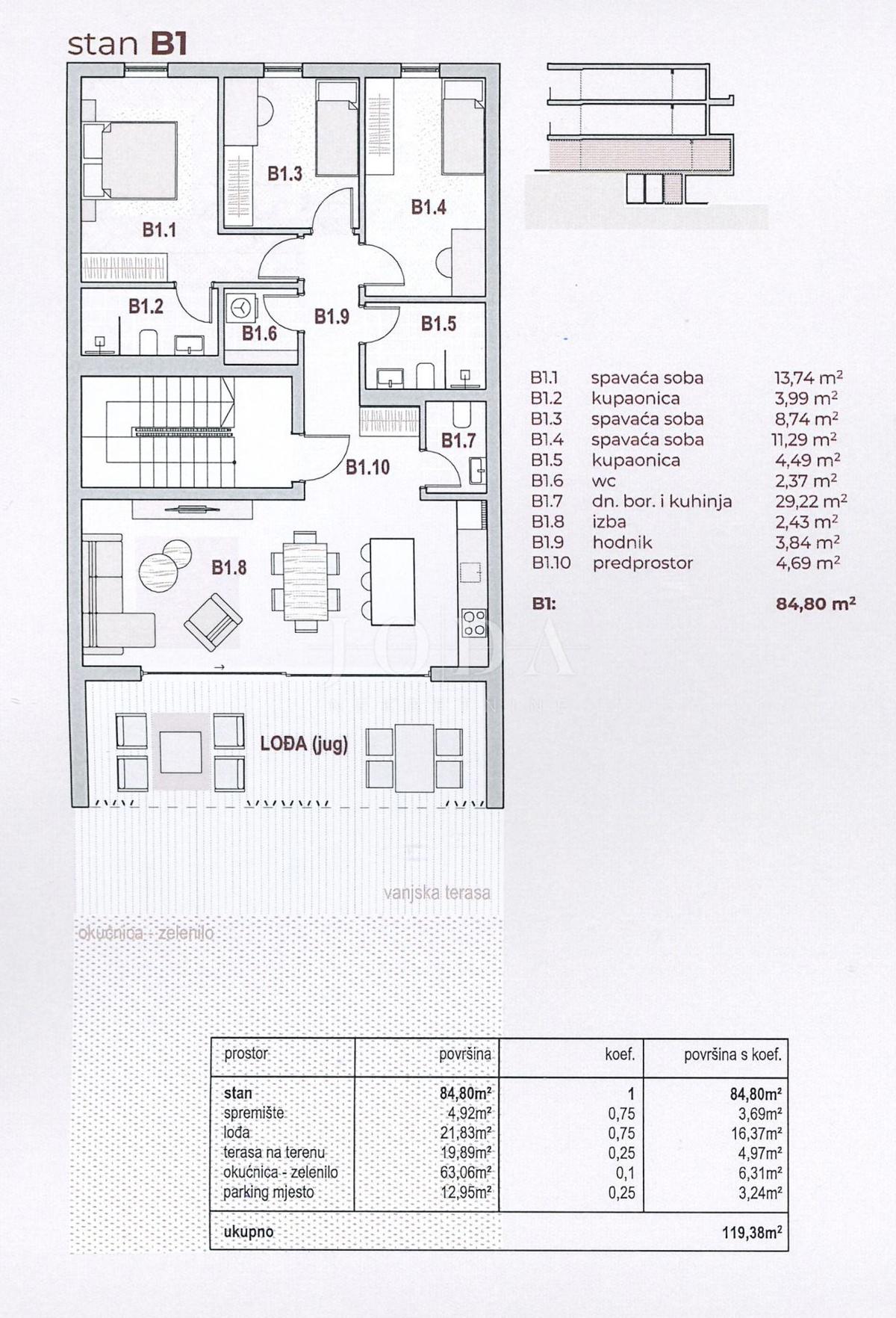 Stanovanje Kraljevica, 117,40m2