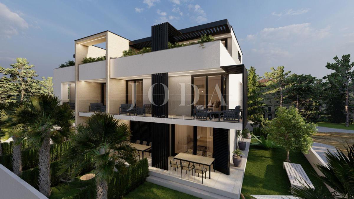 Moderno opremljen apartma z vrtom in teraso, novogradnja, otok Krk