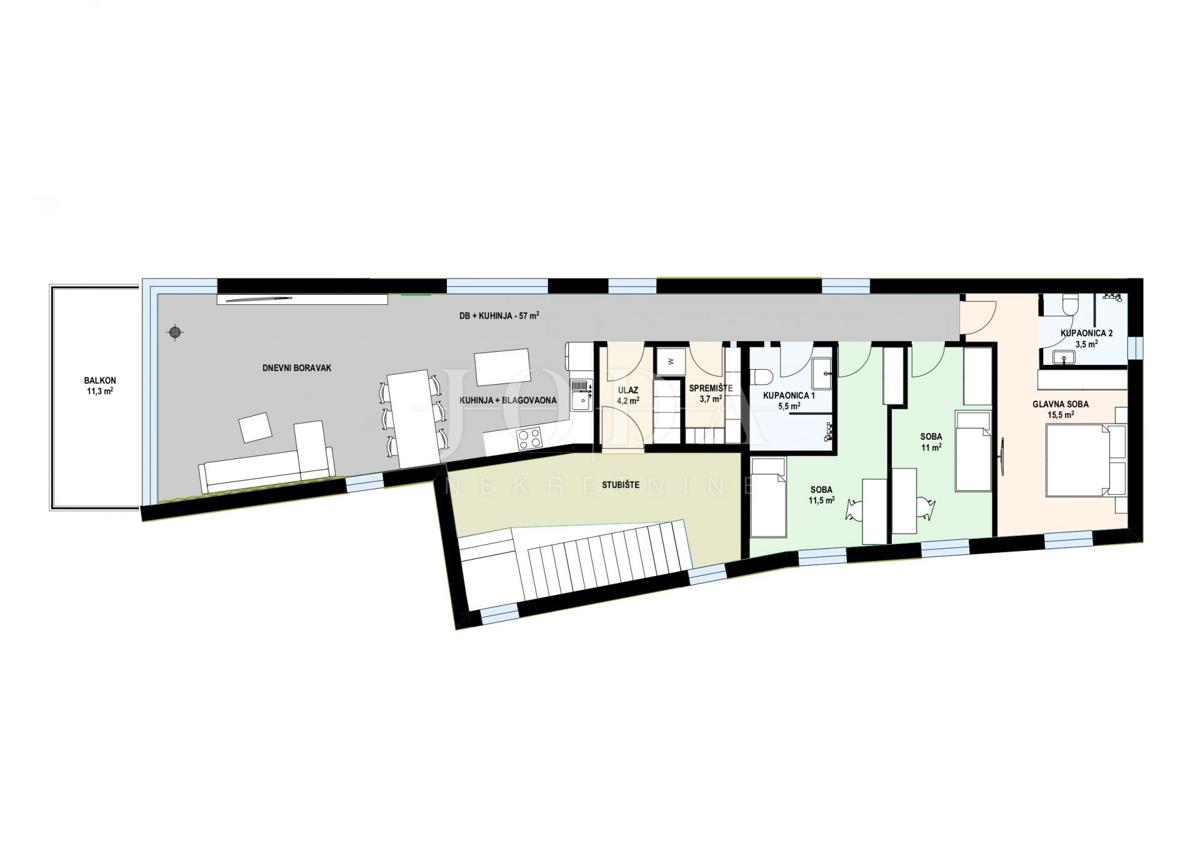 Stanovanje Žuknica, Kostrena, 112m2