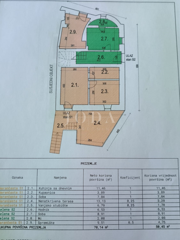 Stanovanje Jadranovo, Crikvenica, 73,73m2