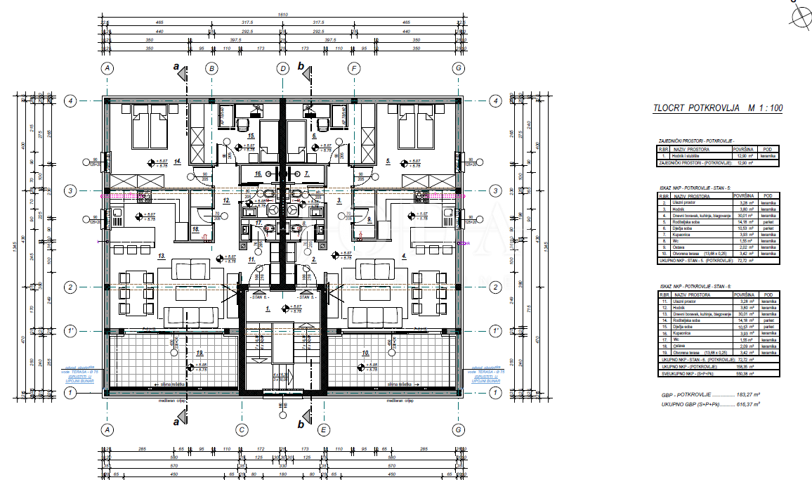 Stanovanje Novi Vinodolski, 72.72m2