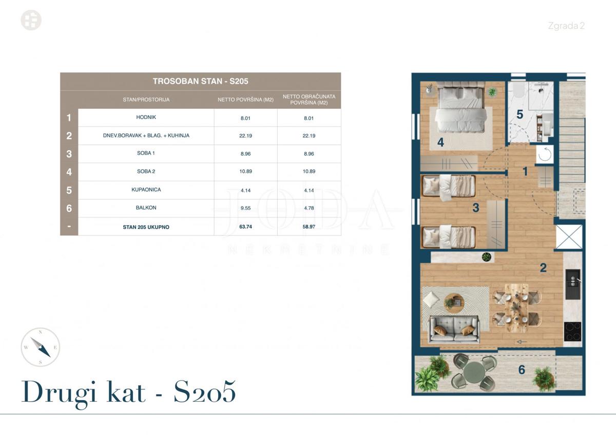 Stanovanje Novi Vinodolski, 69,87m2