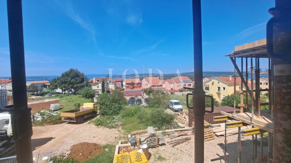 Punat novogradnja, dvonadstropno stanovanje s pogledom na morje