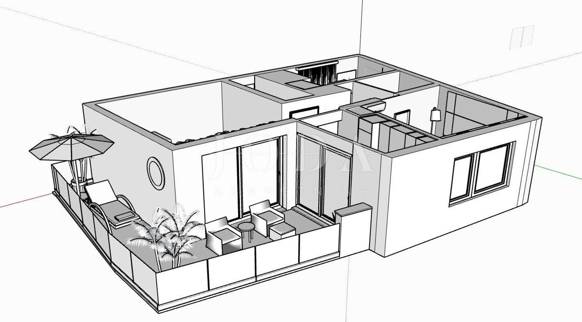 Crikvenica, trisobno stanovanje + garaža, 120,72 m²