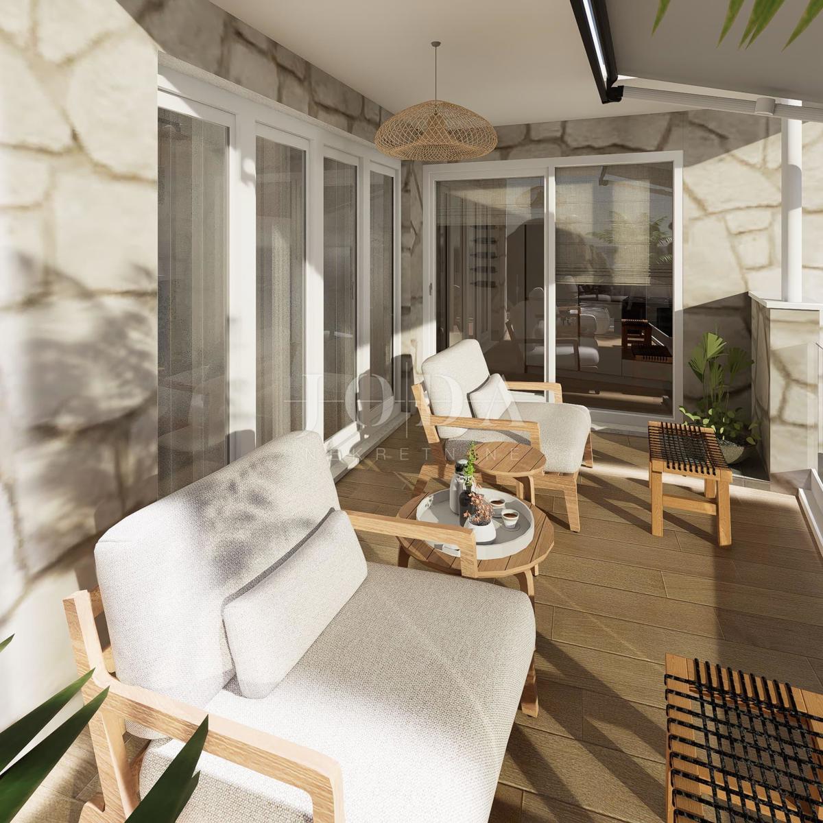 Crikvenica, trisobno stanovanje + garaža, 120,72 m²