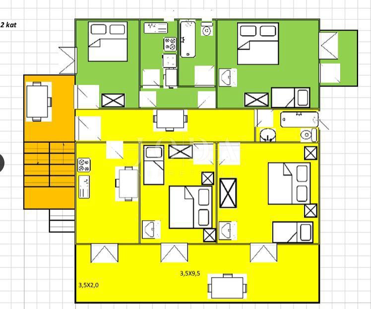 Hiša Novalja, 400m2