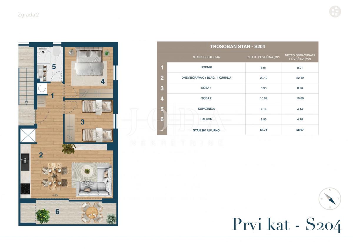 Stanovanje Novi Vinodolski, 69,87m2