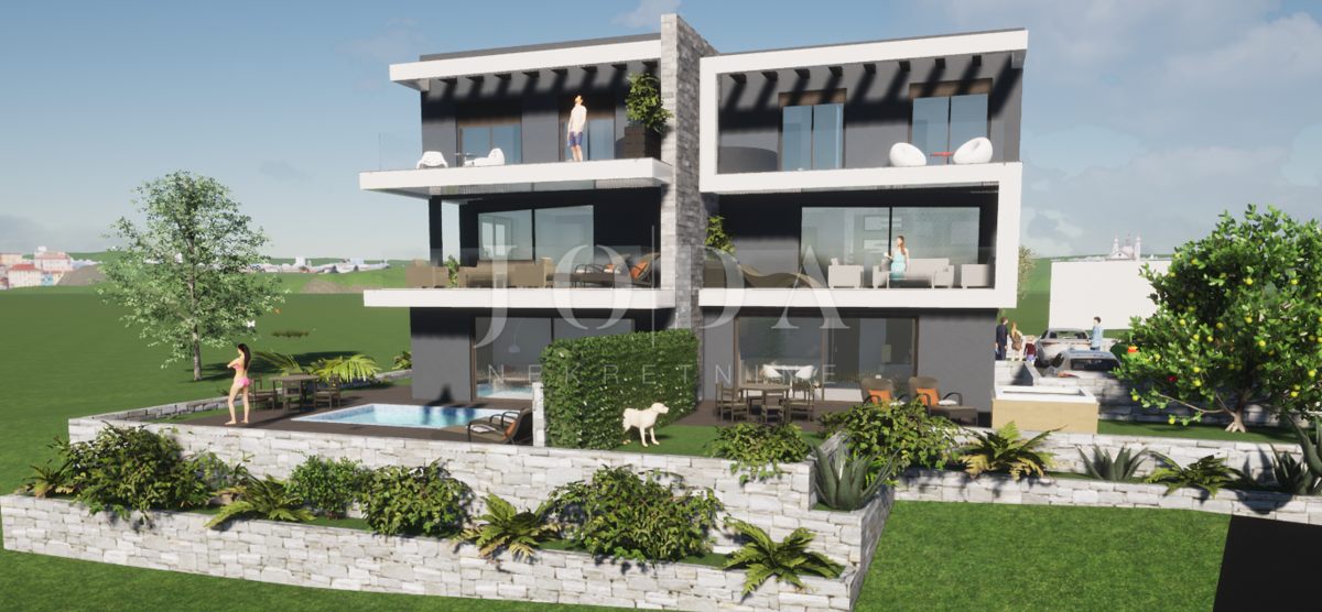 Dvoetažni apartma s pogledom na morje, novogradnja Punat