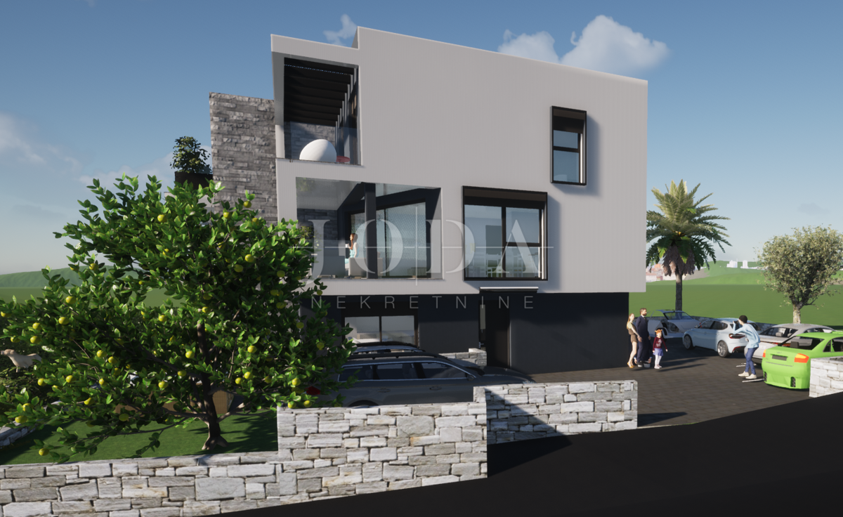 Dvoetažni apartma s pogledom na morje, novogradnja Punat