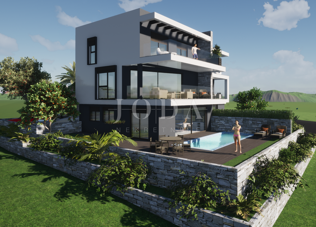 Dvoetažni apartma s pogledom na morje, novogradnja Punat