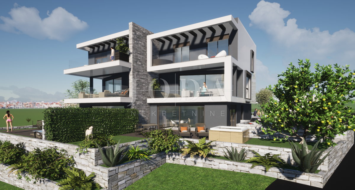 Dvoetažni apartma s pogledom na morje, novogradnja Punat