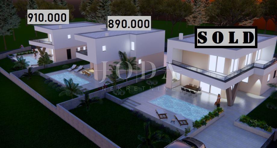 Okolica mesta Krk, vila z bazenom in pogledom na morje!