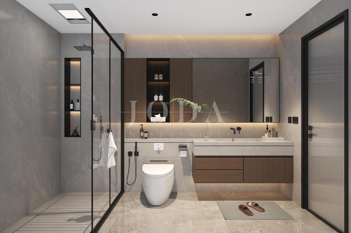 Villa s bazenom i pogledom na more na otoku Krku 