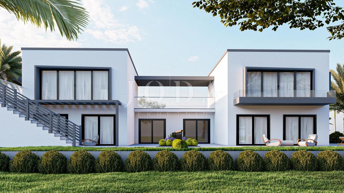 Villa s bazenom i pogledom na more na otoku Krku 