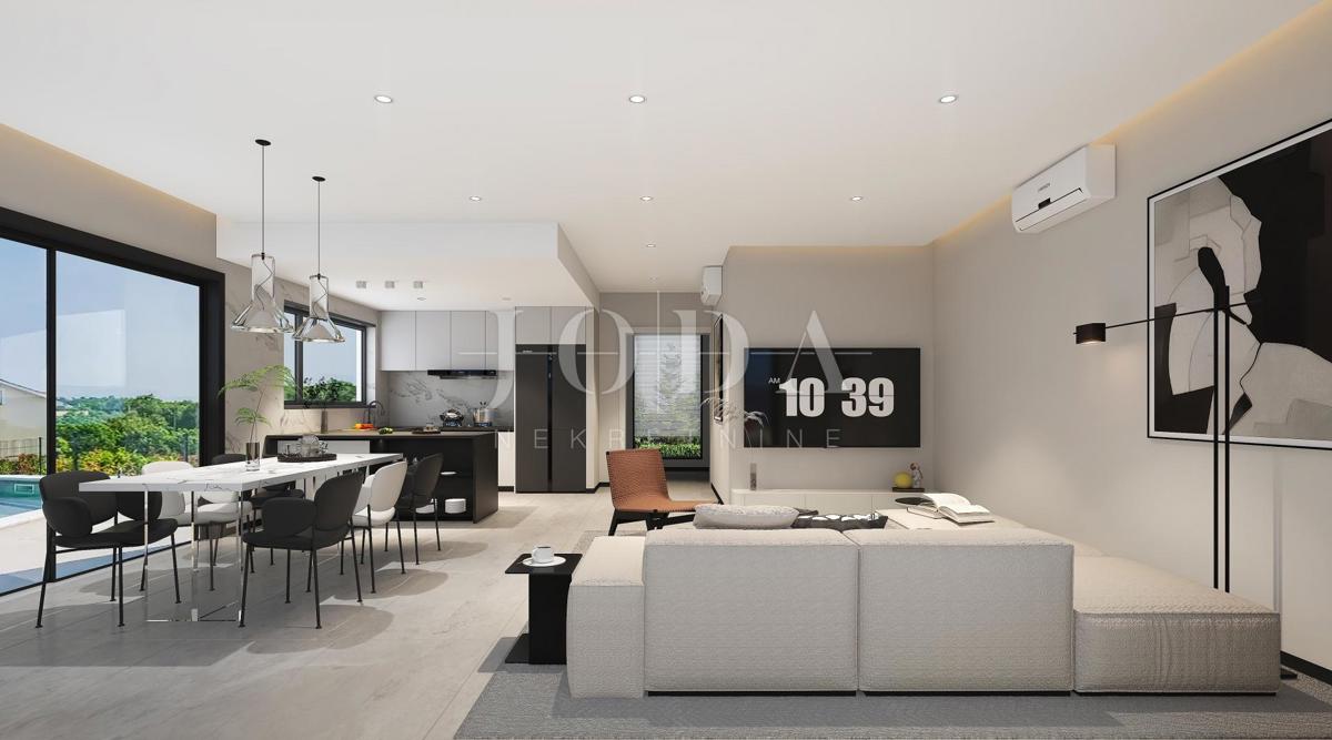 Villa s bazenom i pogledom na more na otoku Krku 